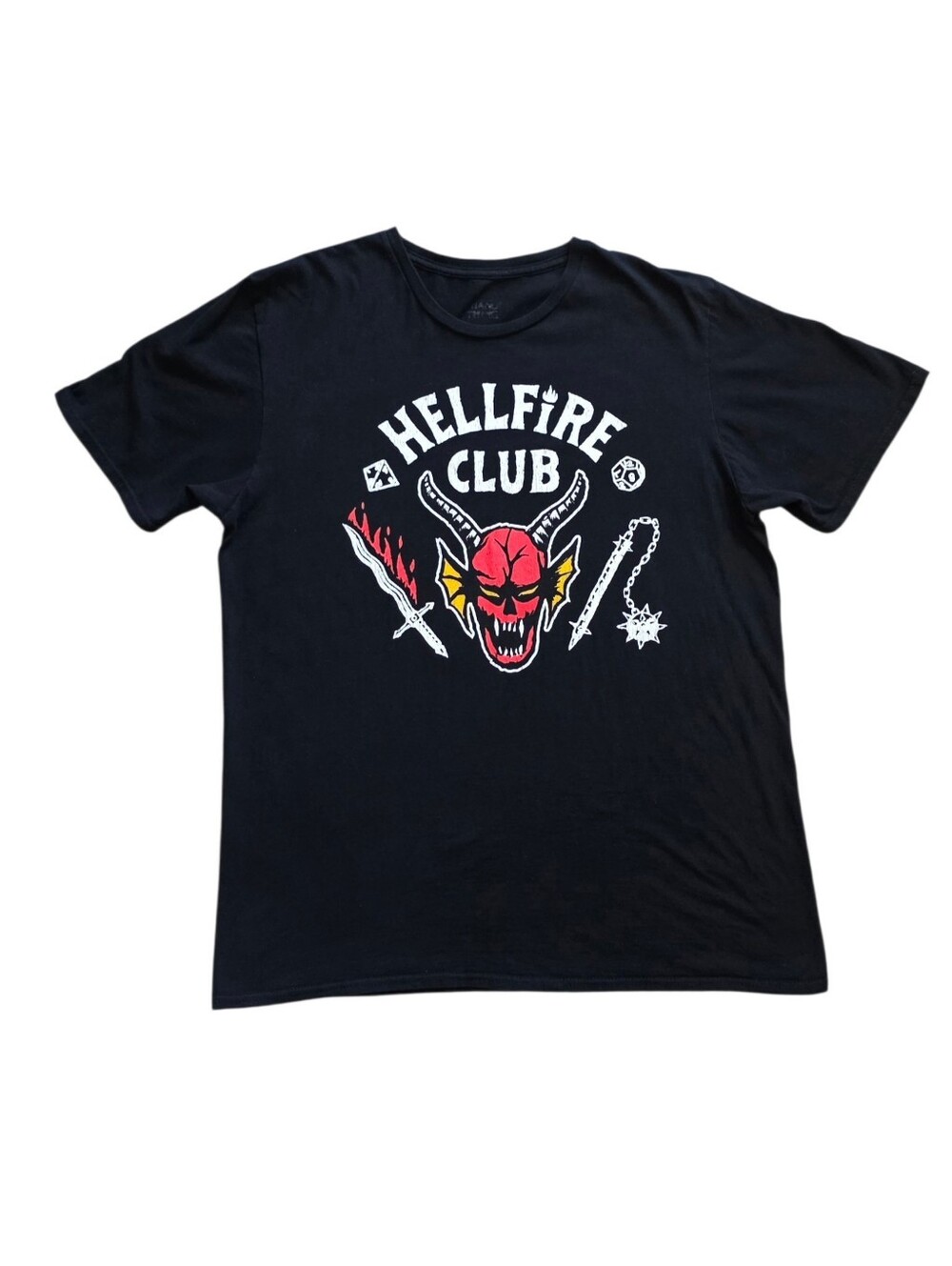 Stranger Things Black Large Hellfire Club Dungeons Dragons Tee Shirt Pop Culture